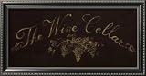 The Wine Cellar Framed Art Poster Print by Angela Staehling, 19x9