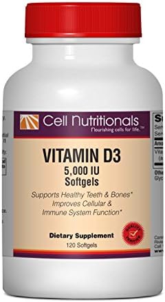 Vitamin D3, 5,000 I.U., 120 softgels per bottle