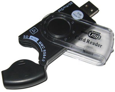 USB2.0 All-in-One Card Reader SDHC - SD - MS - MicroSD - SIM Card by Pexell (CRLC-02)