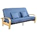 Madrid Futon Frame and Serta Mattress Set- Denim(Full)