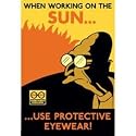 Futurama Rocket USA Tin Cubicle Sign When Working On The Sun