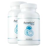 2 Bottles of ACNETICIN ~ Fast Acting Acne Blemish Treatment Pill. Acne Free in 72 Hours!