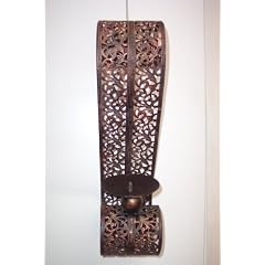 Wandkerzenhalter "Antique"", 2er-Set, Metall, braun