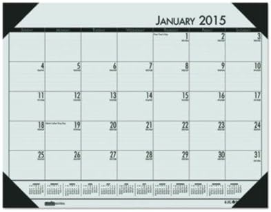 (3 Pack Value Bundle) HOD12471 EcoTones Woodland Green Monthly Desk Pad Calendar, 22 x 17, 2015