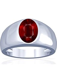 Platinum Oval Cut Ruby Solitaire Ring