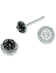 925 Silver black & white Earring. Metal Wt- 1.25g. Total Carat Weight- 0.91ct.