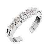 CZ Eternity Style Toe Ring R128c