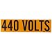 Brady  44113 2 1/4" Height x 9" Width, Repositionable Vinyl Cloth (B-498), Black on Orange Conduit & Voltage Markers (1 Markers)
