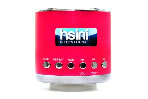 hsini Portable Mini Music SD USB Speaker for PC, Mobile Phone and MP3 Players - Retail Packaging - Silver
