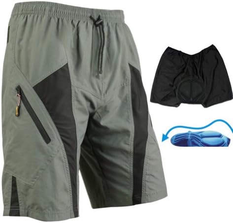 Santic Mens Mountain Loose-fit Biking Shorts Padded Coolmax Cycling MTB Short