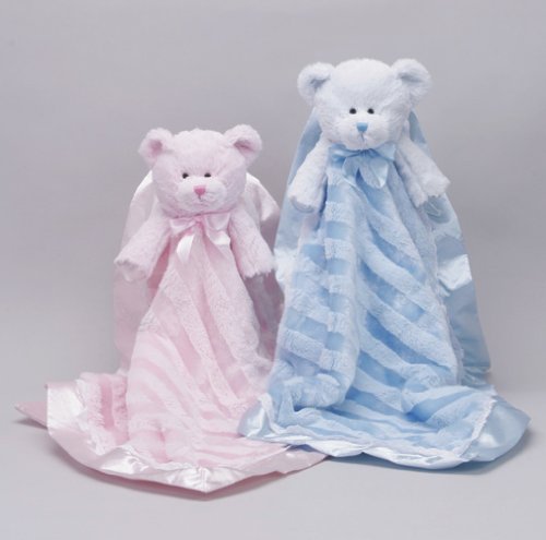 22 Striped Beary Blue Baby Blankie