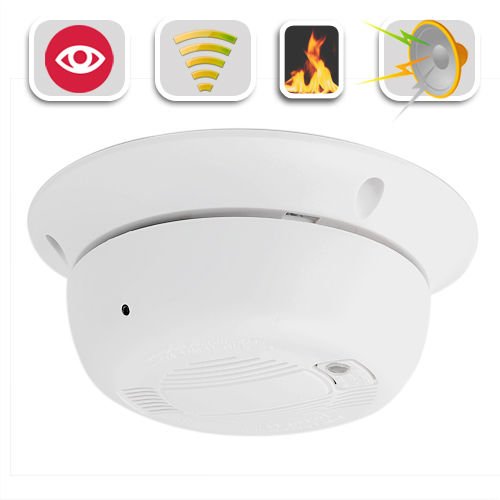 Working Smoke Detector + Hidden Camera Home Indoor Smoking Sensor System