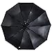NIELLO Best Outdoor umbrellas with Leather handle,Automatic 10-Rib Maximum level of Windproof,42 inch Steel Windproof Frame Black Rain Umbrella with UV Protection 50+ UPF