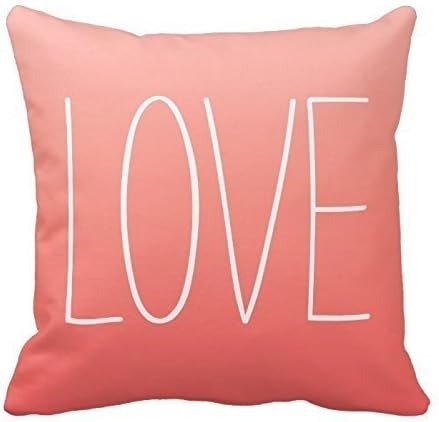 Porotye Speak Out Love to Your Lover on Coral Pink Pillow Decorative Pillowcase Throw Pillow Cushion Cover Flower Pattern Design Cushion Cover Pillow Case Collection