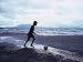 Boy Kicking Soccer Ball on Beach, Lake Nicaragua, Granada, Nicaragua Photographic Poster Print by Eric Wheater, 36x48