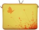 DIGITTRADE LS114-17 Designer Notebook Sleeve 17.3" Laptop Cover Summer Butterfly Neoprene Soft Carry Case up to 17.3 Inch Anti Shock System