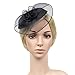 FAYBOX Vintage Mesh Net Wool Felt Pillbox Flower Women Fascinator Hat Hair Clip