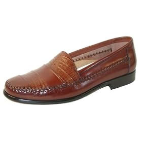 Giorgio Brutini A-Line Slip-On Pleated Vamp With Nappa Regal / Baby Croco Le-Glove Shoes