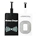 LIPLILY Universal QI Wireless Charging Receiver Patch Modules Bundle, 1 Receiver for IPhone 5/5S/5C/6S/6Plus/6SPlus and 1 Receiver for Android Mobile, Micro USB Interface Port