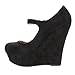 Delicious KAYLA Basic Platform Wedge Heel Mary Jane Pump