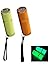 Glow in the Dark (Orange & Yellow) Water Resistant Rubber Coated Body Super Bright 9 LED Flashlight (Pack of 2)