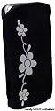Original Handycop® Silver Flower S Slim Tasche Etui , 
Innensamtweich gefüttert, für Sony Ericsson K530i / F305 / W395 / S500i 
/W580i