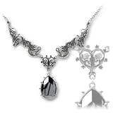 Last Caress Alchemy Gothic Black Crystal Necklace
