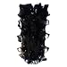 Lazy Susan Thorn Glass Bud Vase, Black
