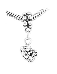 Sterling Silver Comedy Tragedy Mask Dangle Bead Charm