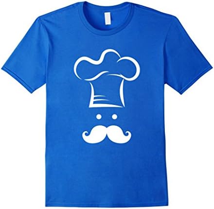 Men's Chef Cook Toque Blanche Hat Head Graphic Icon T Shirt Medium Royal Blue