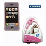 2 Piece Value Combo Deal: Light Pink Color Silicone Skin Case Cover + Car Charger. For Apple iPhone By HarryOnline