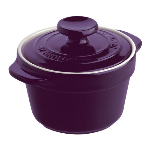 Meyer Group Ltd Raymond Blanc by Anolon Mini-Auflaufform mit Deckel 10&nbsp;cm, Mulberry and Cream