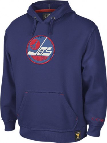 Buy Winnipeg Jets -Blue- Vintage Logo Triumph Hooded Sweatshirt