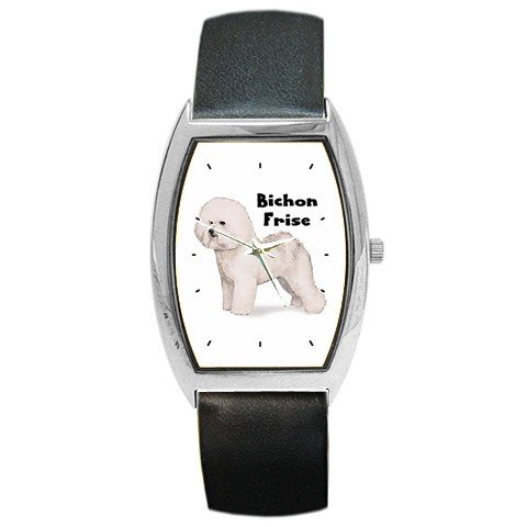 Bichon Frise Barrel Style Metal Watch
