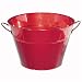 Red Metal Christmas Party Tub
