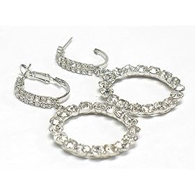 Crystal Round Drop Earrings Fashion Jewelry