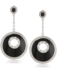 Miriam Salat Resin and Cubic-Zirconia "Love" Post Drop Earrings