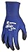 MCR Safety Gloves N9696L Ninja Lite Work Gloves 18 Gauge Blue Nylon Shell Polyurethane (PU) Coated Palm and Fingertips, Black/Blue, Large