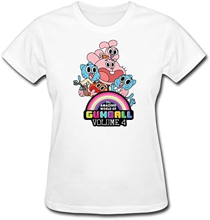 LongRVEA Women's Gumball T Shirt Medium White