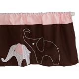 Carter's Pink Elephant Valance, Pink Choc, 60 X 14 by carter's