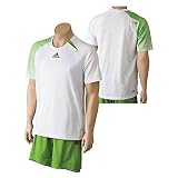 Adidas Men's Edge Theme Polo-White/Rave Green/Dark Maroon