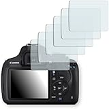 6 x Golebo Displayschutzfolie f&uuml;r Canon EOS 1200D Displayschutz Schutzfolie Folie \"Crystal Clear\" - Unsichtbar MADE IN GERMANY