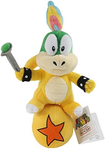 Super Mario Bros Plush Lemmy Koopa Doll with Ball Soft Stuffed Plush Toy Anime Collection Animals Figure Birthday Gifts 10.2 Inch/26cm Tall