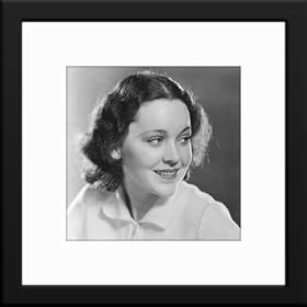 Maureen O'Sullivan Custom Framed And Matted B&W Photo Total Size: 20x20 Inches