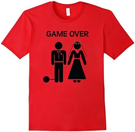 Men's Game Over T-Shirt - Just married? Engaged? This is Perfect! 2XL Red