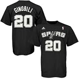 NBA adidas San Antonio Spurs #20 Manu Ginobili Black Net Player T-shirt