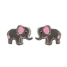 Tomas Sterling Silver Enamel Post Earrings - Elephant