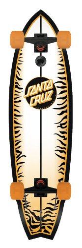 Santa Cruz Skate Tiger Shark Sk8 Complete Skate Boards, 10.0 x 36-Inch