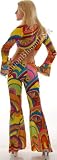 Retro Vintage Sexy Adult Halloween Costume 60s 70s Bell Bottom Pants Disco Dancer Hippie Girl Outfit