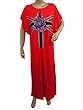 Bohemian Kaftan House Dress Red Floral Print Cotton Resort Wear Caftan Small Size Bohemian Kaftan House Dress Red Floral Print Cotton Resort Wear Caftan Small Size